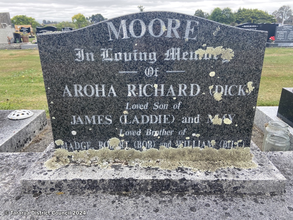 Cemetery Record Details | Tararua District Council